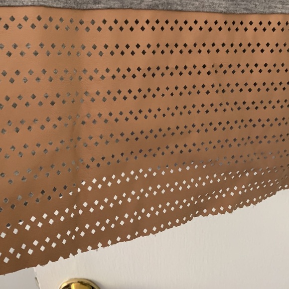 Anthropologie pleather and cotton dolman top - Picture 3 of 4